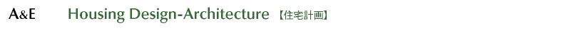 a&e housing design 住宅計画　建築デザイン